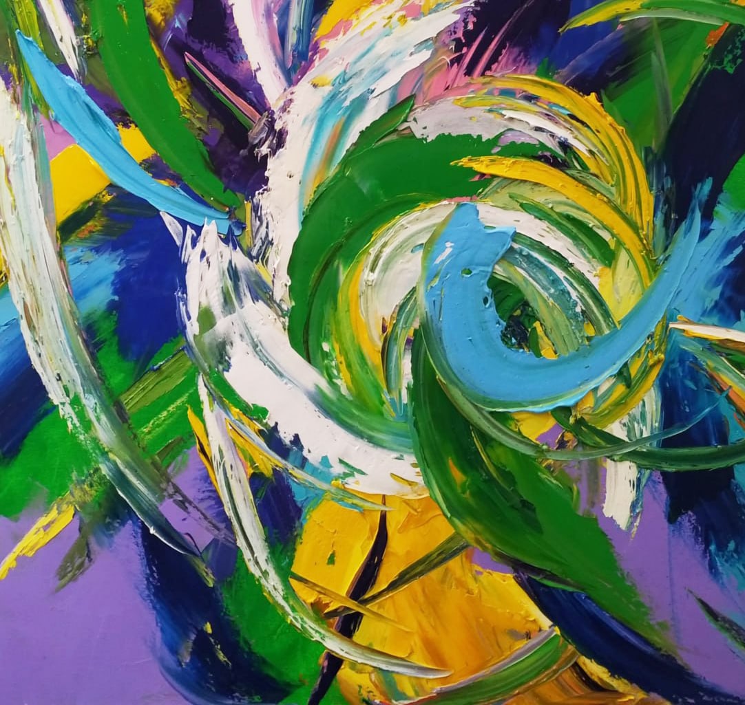 Abstract Oil painting Universe Nina L - 4