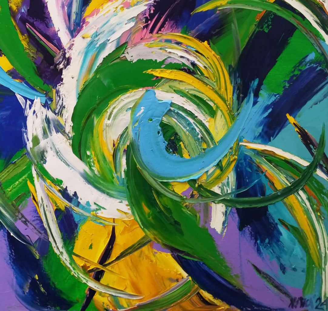 Abstract Oil painting Universe Nina L - 5