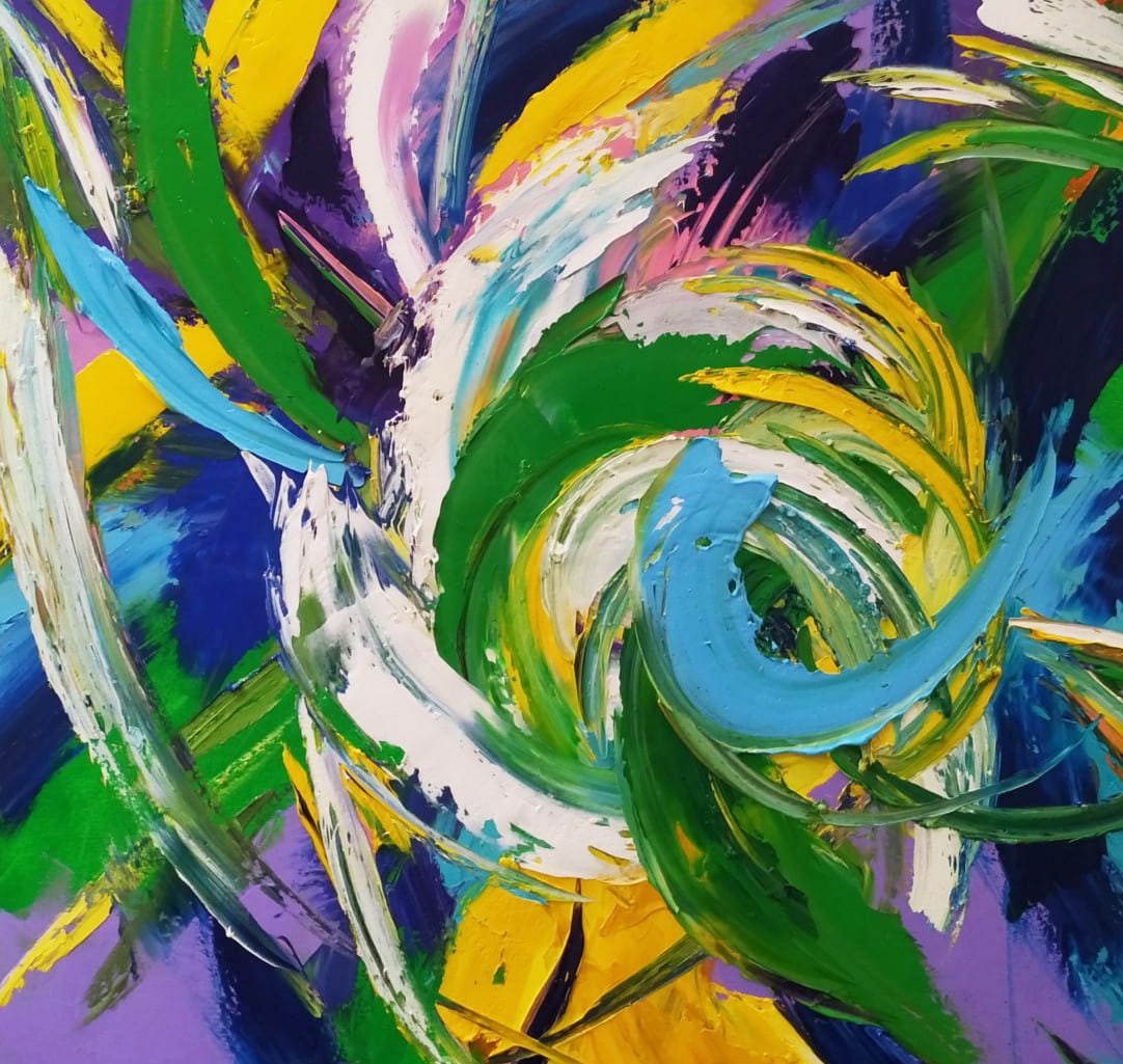 Abstract Oil painting Universe Nina L - 7