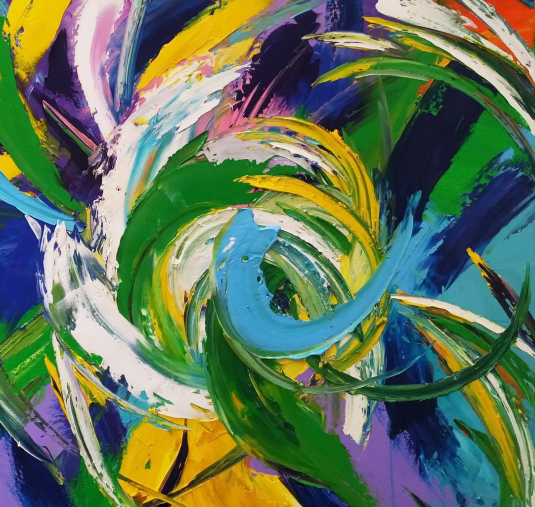 Abstract Oil painting Universe Nina L - 8