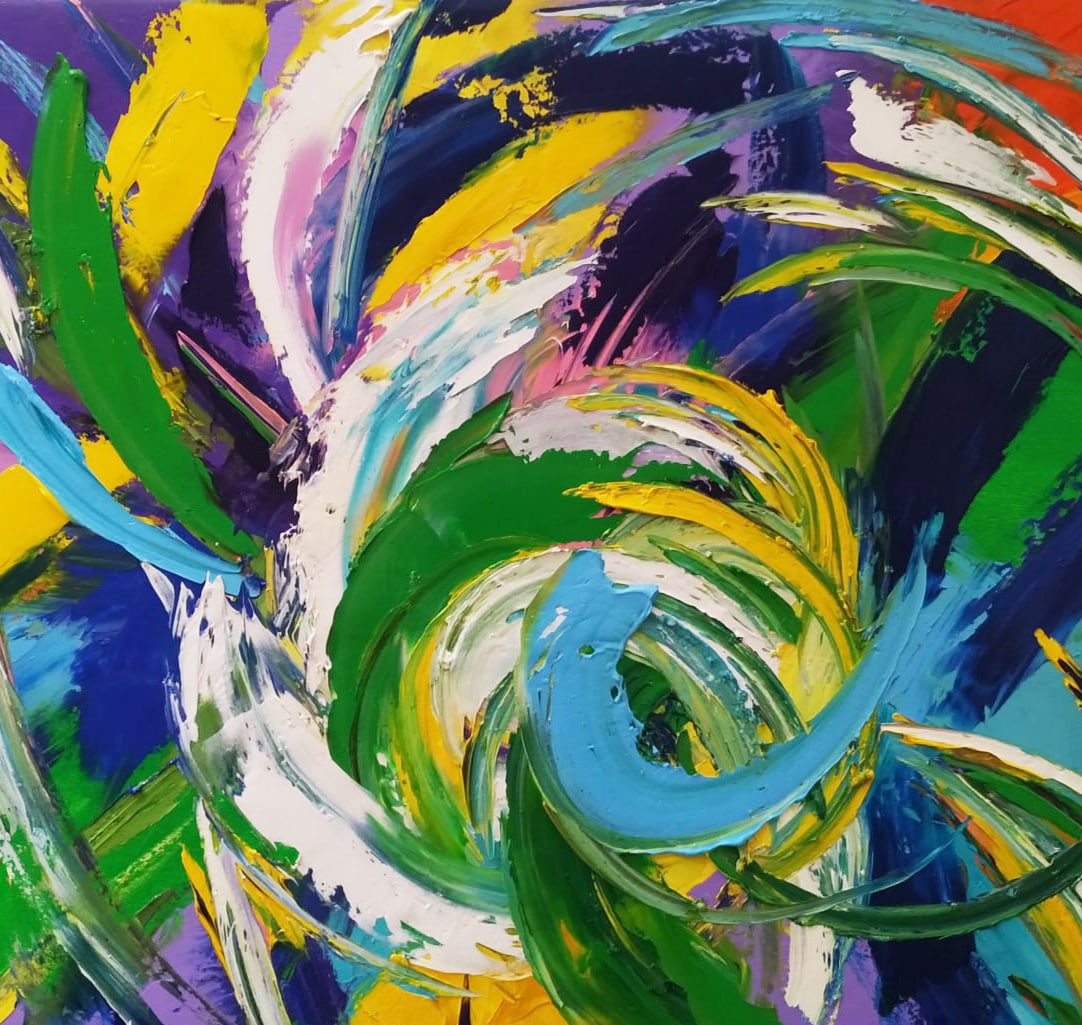 Abstract Oil painting Universe Nina L - 9