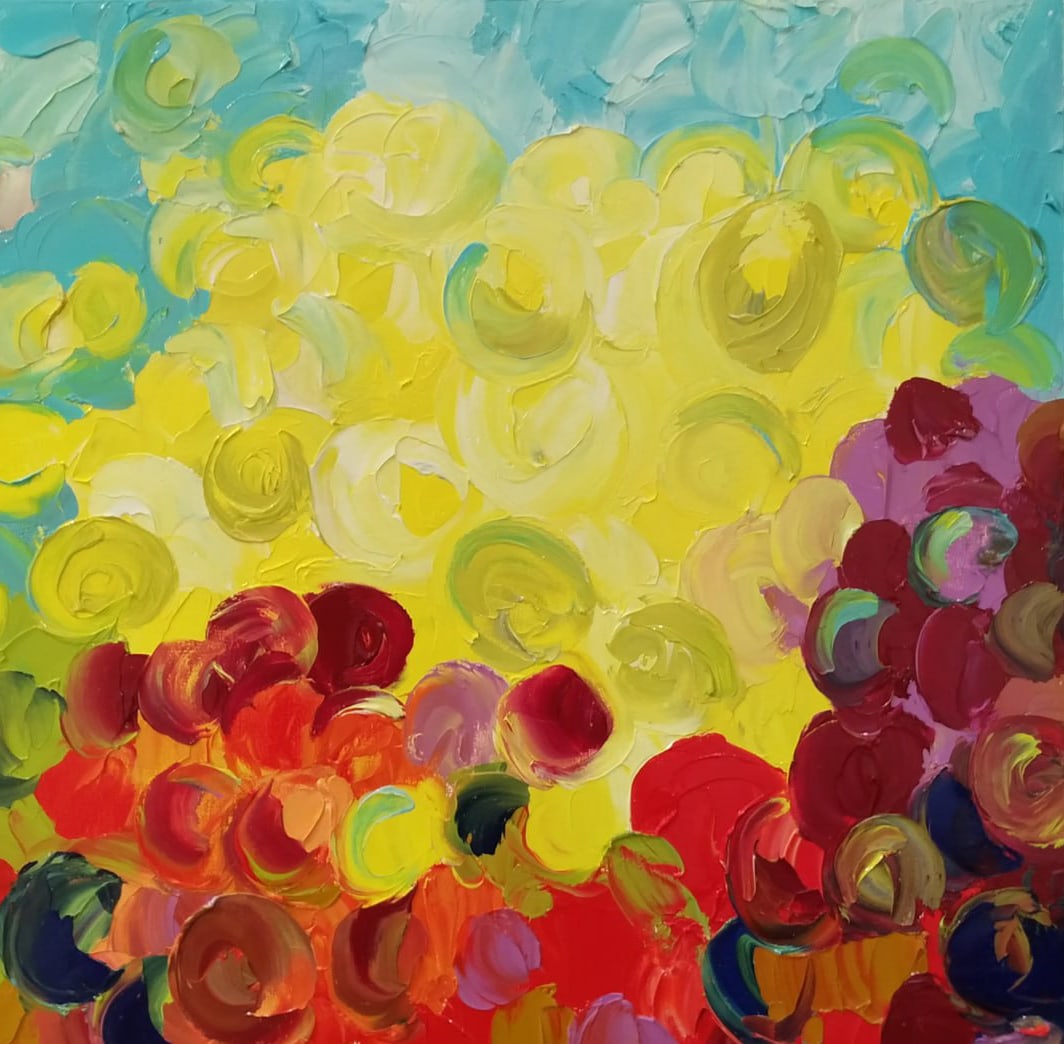 Abstract Oil painting joy Nina L - 3