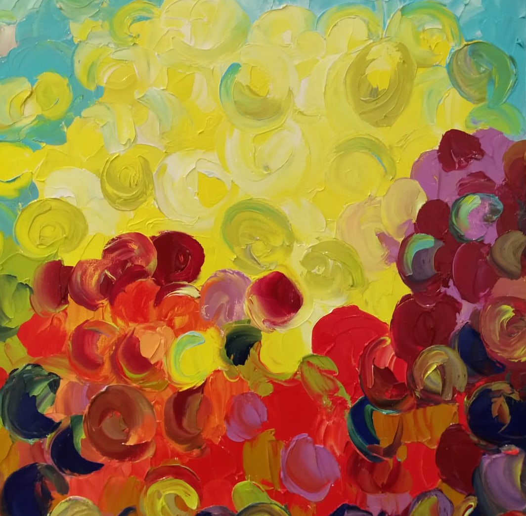 Abstract Oil painting joy Nina L - 8