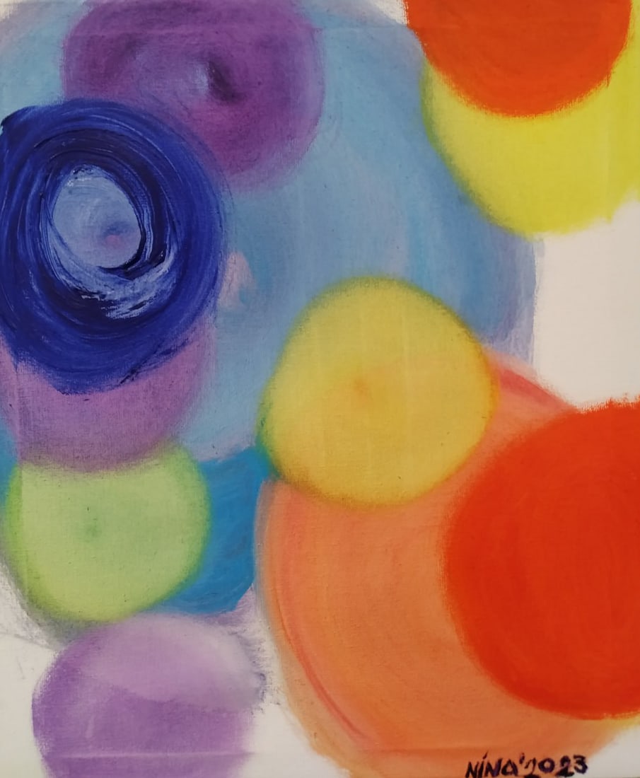 Abstract Oil painting Colored dreams Nina L (1 of 10)