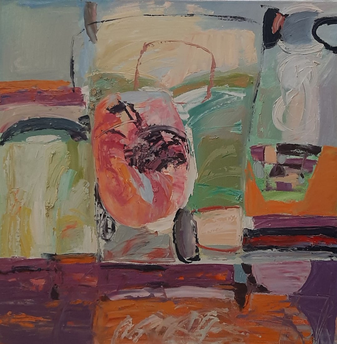 Abstract Oil painting Summer cocktail Tetyana Shulyak: Title: Abstract Oil painting Summer cocktail Tetyana Shulyak Description: 30Sl Painter: Tetyana Shulyak Size: 70x70cm/27,56x27,56 inches Components: oil, canvas Original painting from our collection E