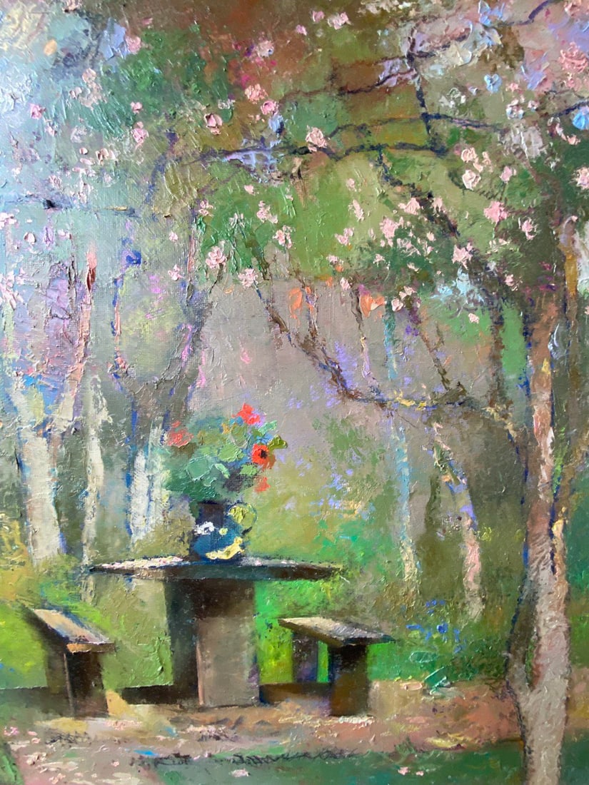 Abstract Oil painting Summer vacation Oksana Kyrylenko: Title: Abstract Oil painting Summer vacation Oksana Kyrylenko Description: 103KOR Painter: Oksana Kyrylenko Size: 70x70 cm/27,5x27,5 inches Components: oil, canvas Original painting from our collectio