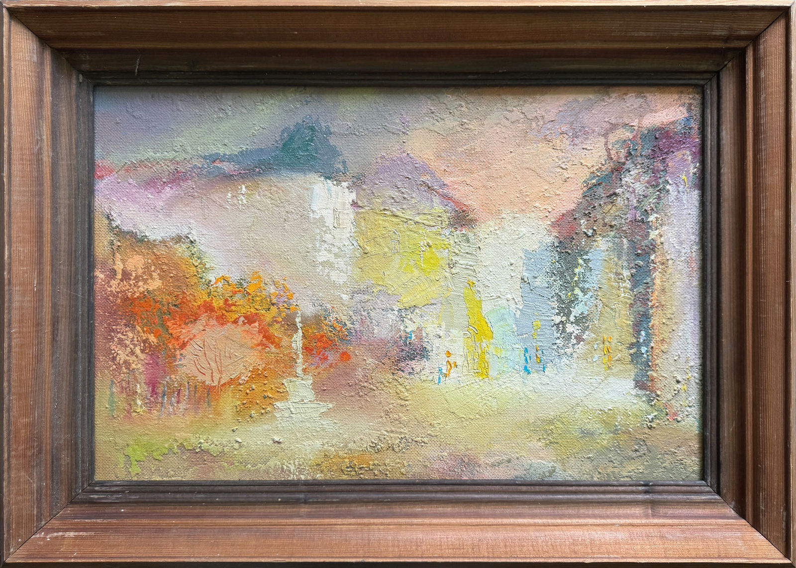 Abstract Oil painting with frame City, evening K. Leonid (1 of 9)