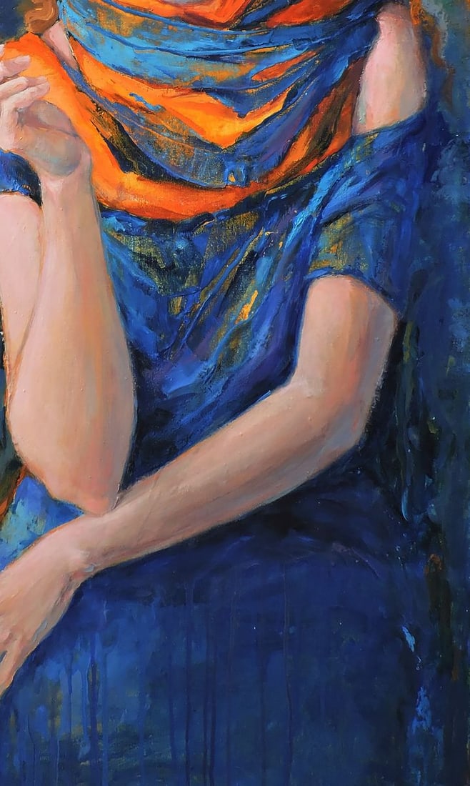 Oil painting Relaxing portrait of a girl Oksana Osnach - 2