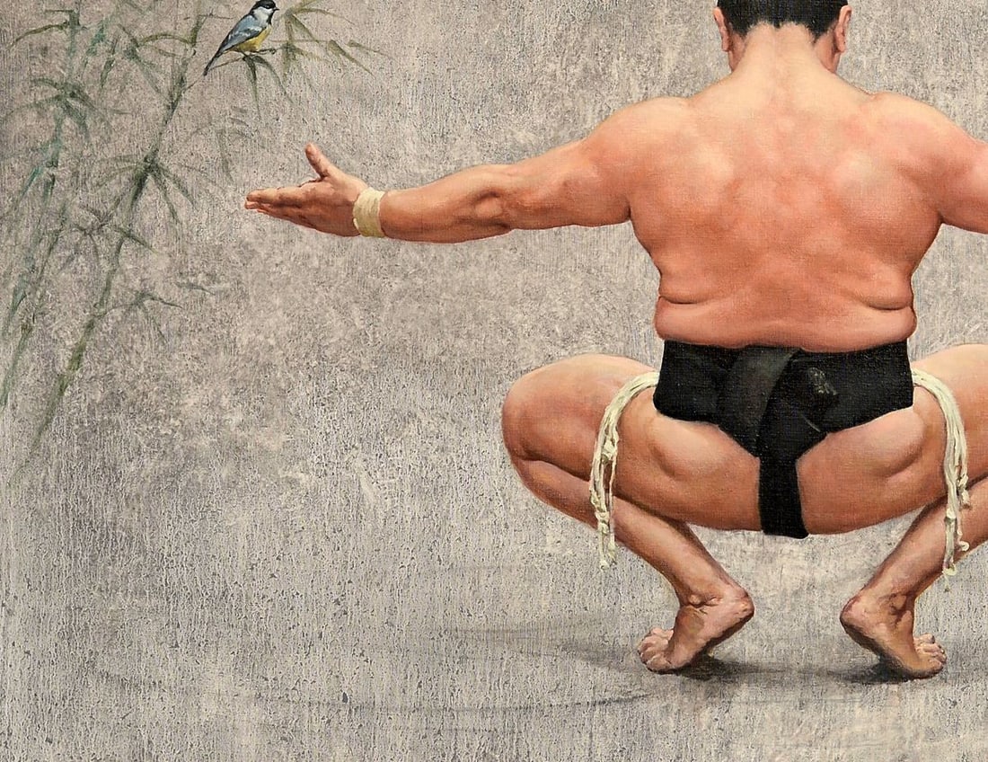 Oil painting Time of crane bird Oleg Kateryniuk - 4