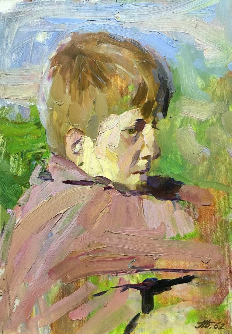 Oil painting Boy portrait Bloshenko Anatoly Mikhailovich: Title: Oil painting Boy portrait Bloshenko Anatoly Mikhailovich Description: No1065 *** ABOUT THIS PAINTING *** * TITLE: "Boy portrait" * ARTISTS: Bloshenko Anatoly Mikhailovich * SIZE: 41x29
