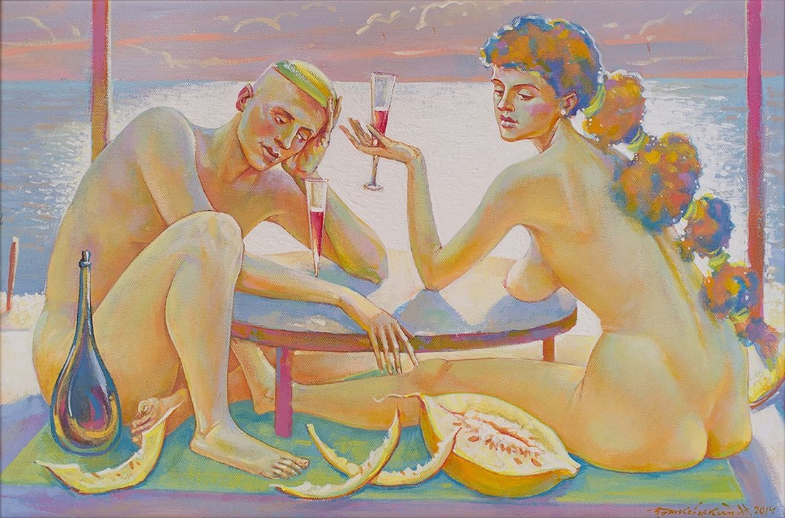 Acrylic painting Circle of the sea Nicolay Vydcovsky: Title: Acrylic painting Circle of the sea Nicolay Vydcovsky Description: NoBytk 14 *** ABOUT THIS PAINTING *** * TITLE: "Circle of the sea" * ARTISTS: Nicolay Vydcovsky * SIZE: 40x60 cm/'17.54x23.62 i