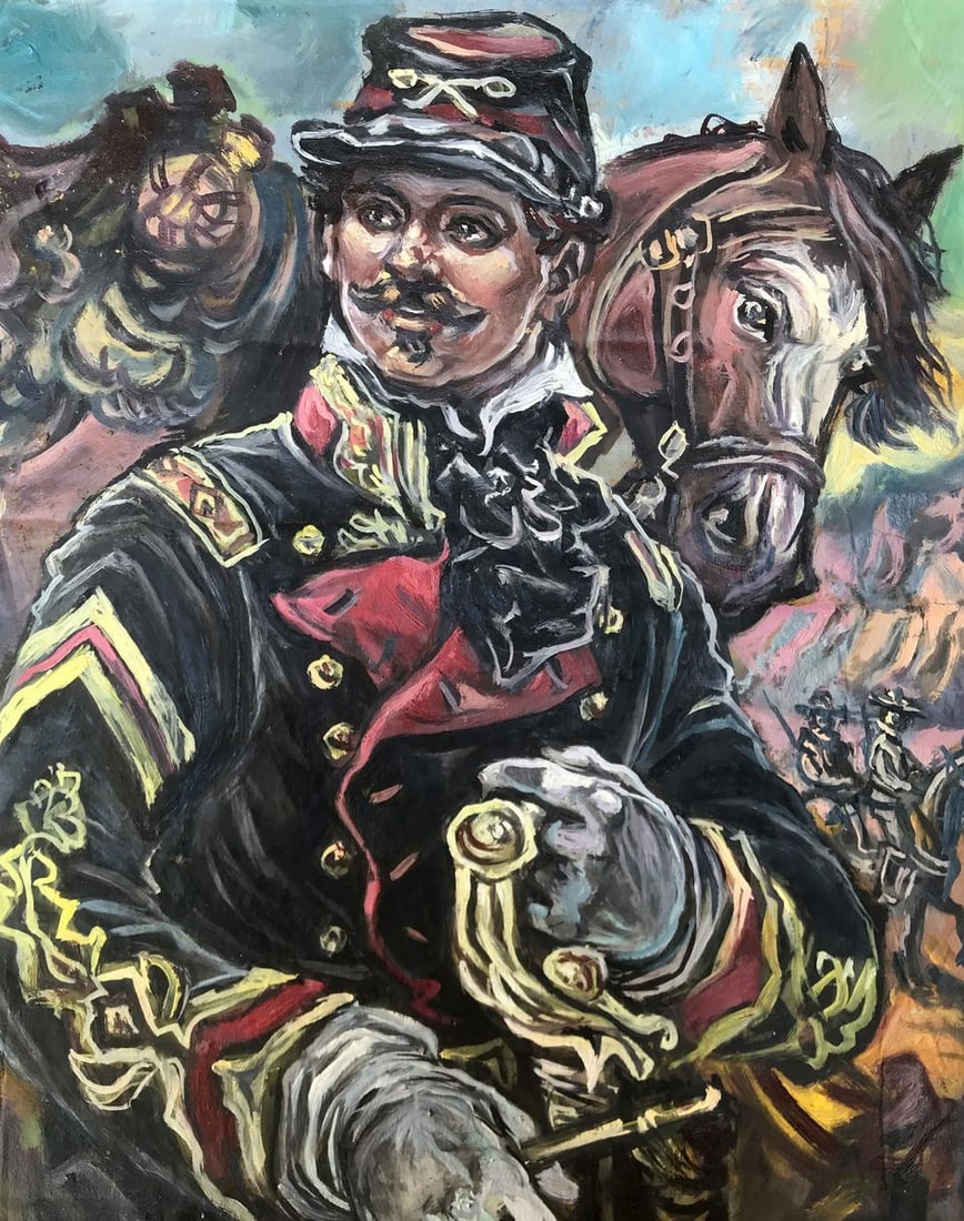 Oil painting Portrait of an officer Alexander Arkadievich Litvinov (1 of 12)