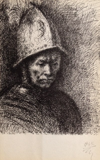 Picasso Sketchbook Carnet de la Californie print dated 14/1/1956: Title: Picasso Sketchbook Carnet de la Californie print dated 14/1/1956 Description: Title: Untitled dated 14/1/1956 Artist: Pablo Picasso Country: Spain Medium: offset Marks: dated in plate, not sign