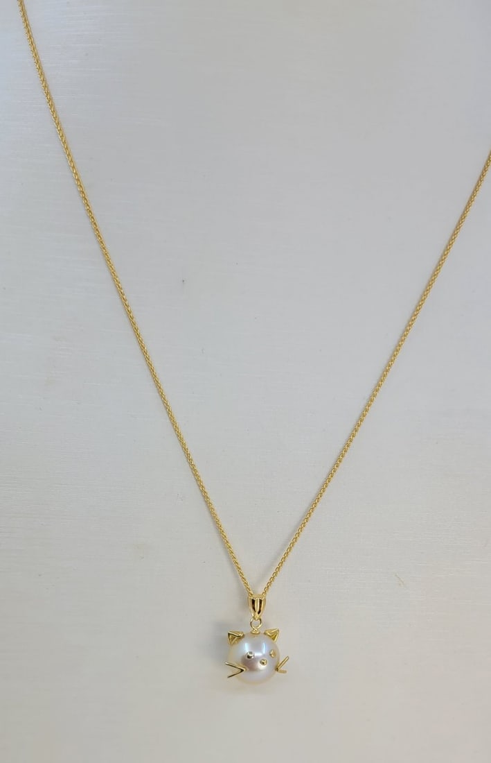 Necklace with pendant - 18 kt. Yellow gold Pearl - Golden South Sea Pearl - 2