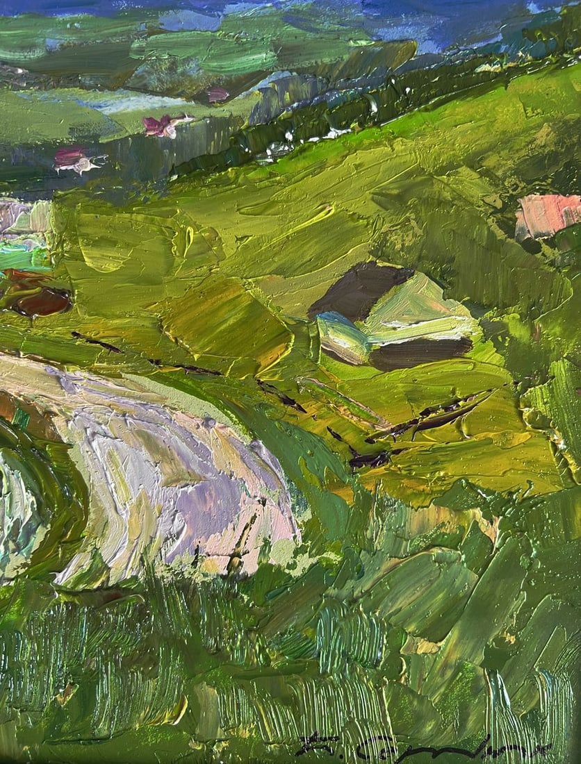 Oil painting A wavy road in the mountains Boris Serdyuk - 10