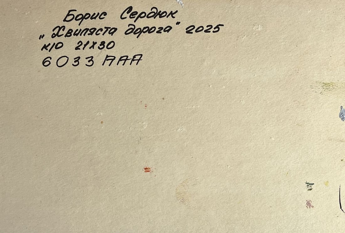 Oil painting A wavy road in the mountains Boris Serdyuk - 11