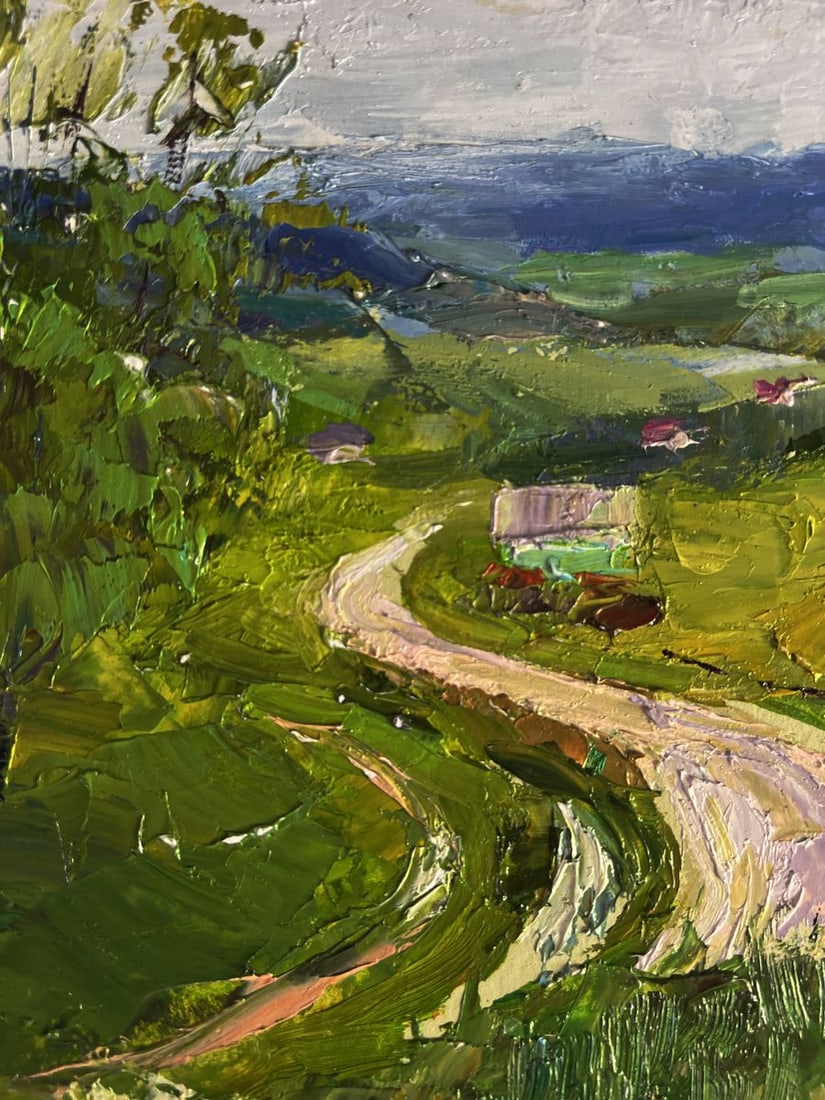 Oil painting A wavy road in the mountains Boris Serdyuk - 6
