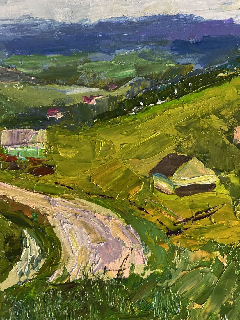 Oil painting A wavy road in the mountains Boris Serdyuk - 9