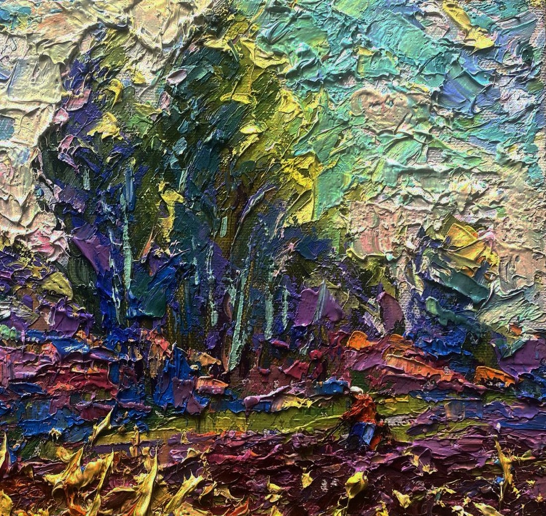 Oil painting Spring gardens in the morning light Oleksiy Ivanyuk - 5