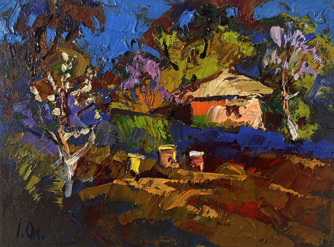 Oil painting Evening ray over spring fields Oleksiy Ivanyuk (1 of 8)