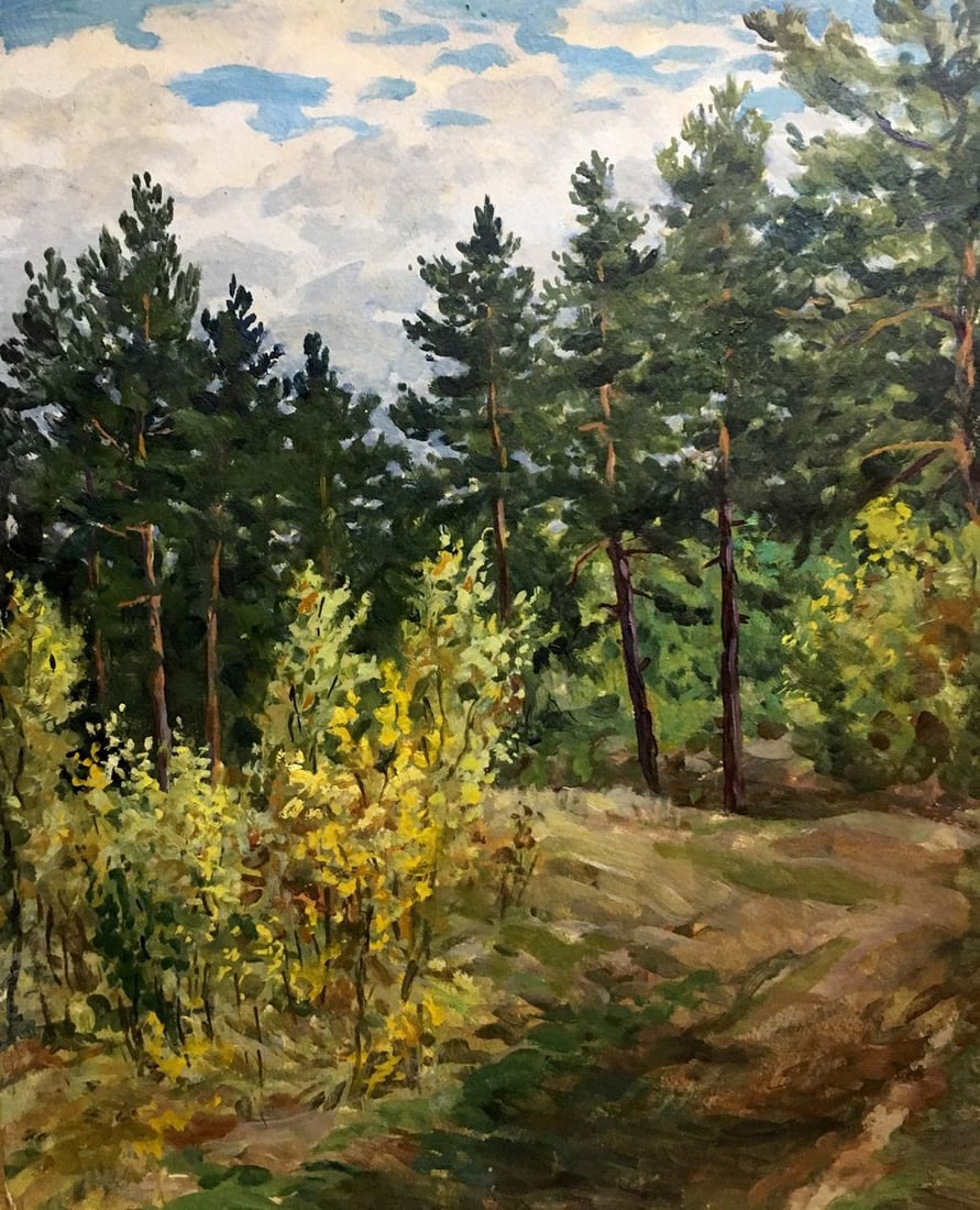 Oil double painting summer nature A. Cherkas: Title: Oil double painting summer nature A. Cherkas Description: №338 * TITLE: "Summer nature" - Double picture * ARTISTS: A. Cherkas * SIZE: 50x40 cm/'19.68x15.74 inches' * MEDIUM: oil, canvas