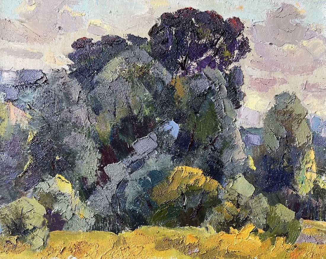 Oil painting Sunny hot day in the forest Kapotenko Ivan Ivanovich: Title: Oil painting Sunny hot day in the forest Kapotenko Ivan Ivanovich Description: №Gap 34 *** ABOUT THIS PAINTING *** * TITLE: "Sunny hot day in the forest" * ARTISTS: Kapotenko Ivan Ivanovi