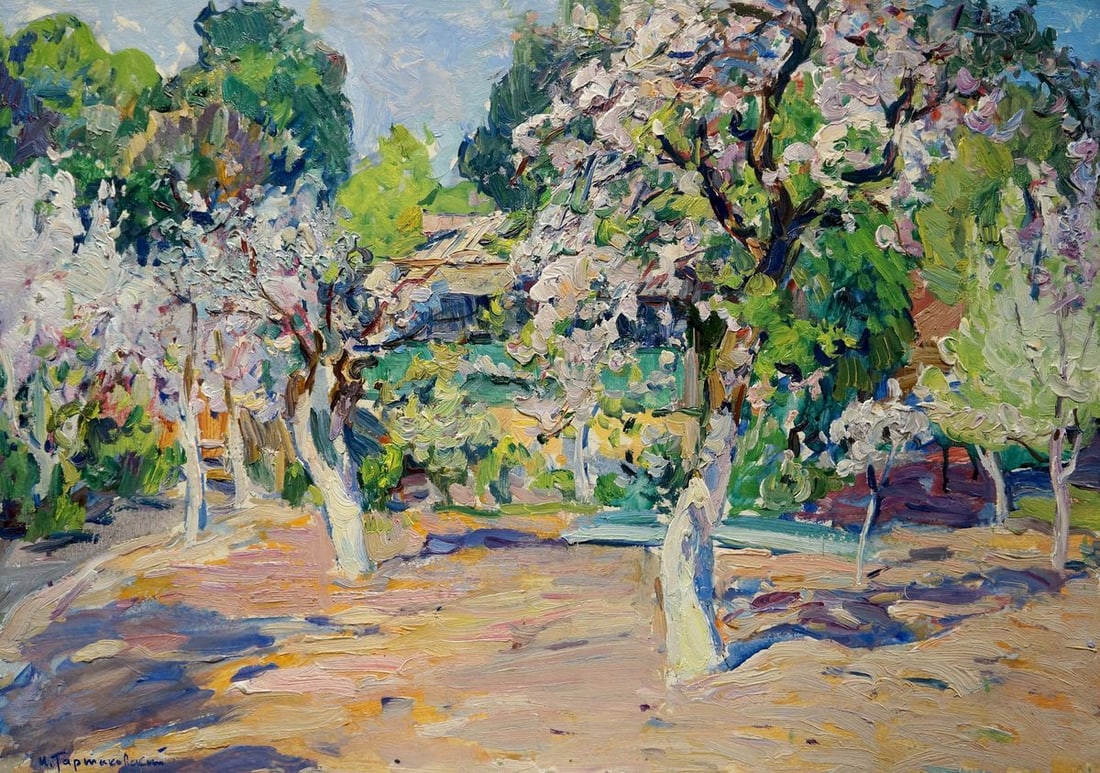 Oil painting Gardens Tartakovsky Isaak Iosifovich: Title: Oil painting Gardens Tartakovsky Isaak Iosifovich Description: №Verns 782 *** ABOUT THIS PAINTING *** * TITLE: "Gardens" * ARTISTS: Tartakovsky Isaak Iosifovich * SIZE: 50x75 cm/'19.68x29