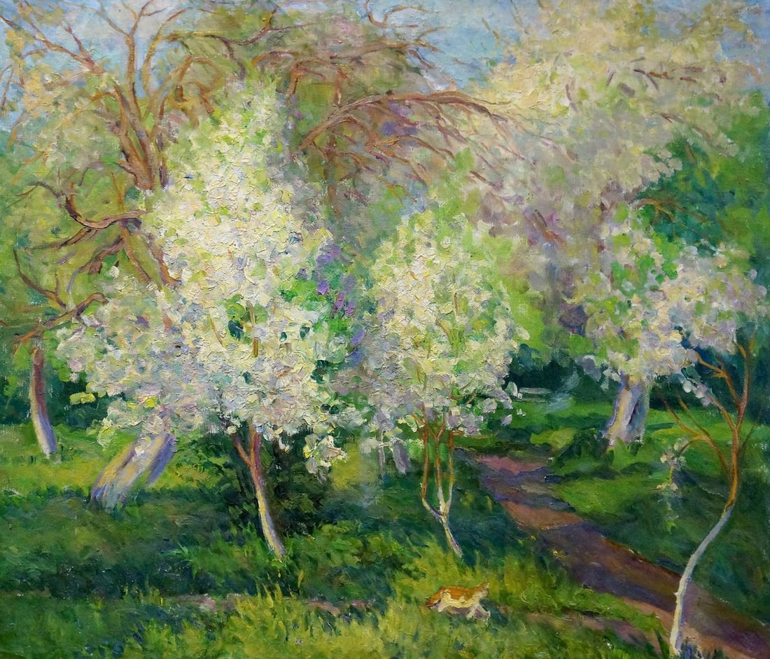 Oil painting The garden has blossomed Galkun Tatiana Dmitrievna (1 of 8)