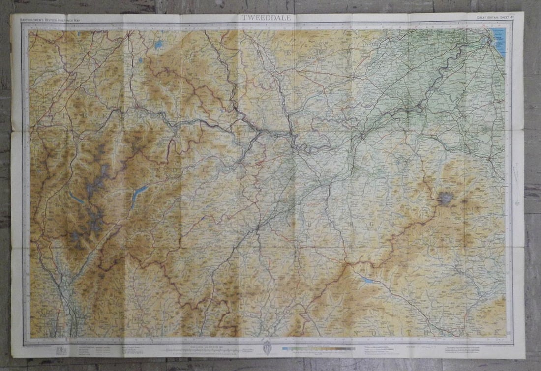 Tweeddale Bartholomewâ€™s Revised Half-Inch Map - 2