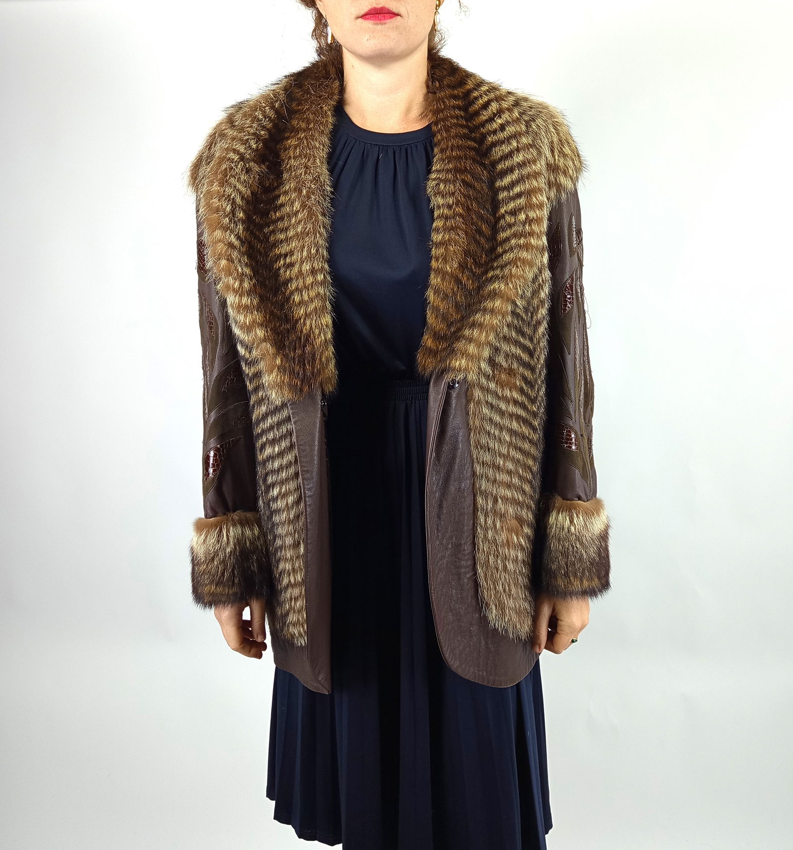 RACCOON FUR JACKET EU: XL ; US: 20 - 2