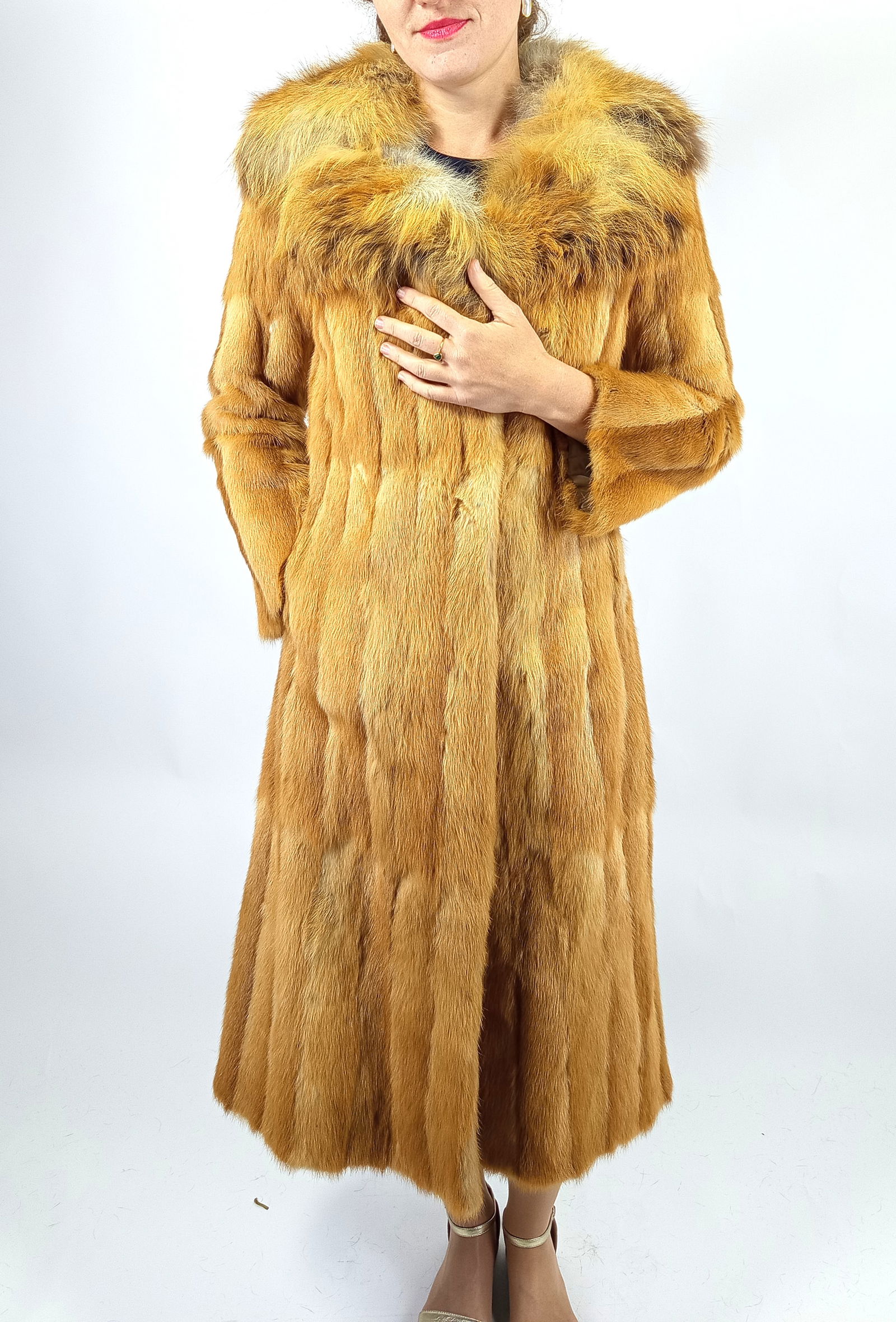 GOLDEN MINK GOLDEN FOX FUR COAT EU: ; US: - 3
