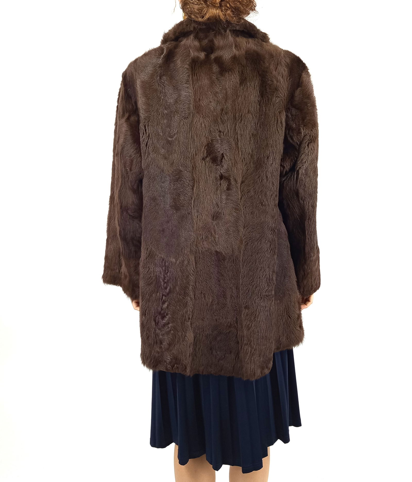 BROWN ALPACA FUR COAT EU: XL ; US: 18 - 5