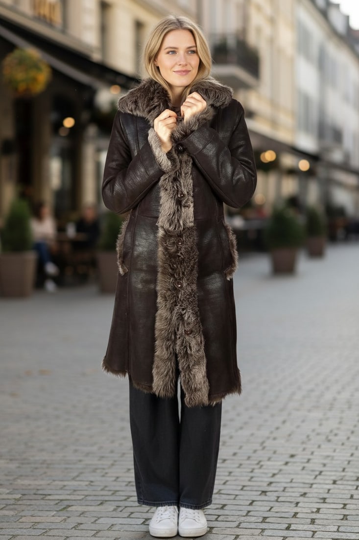 DYED FOX FUR COAT EU: S - US:6