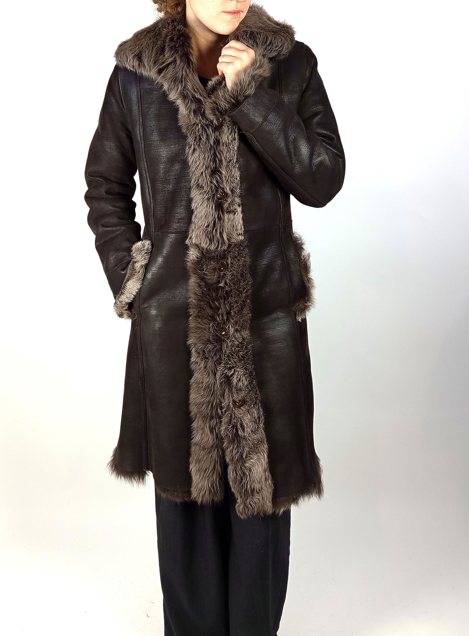 DYED FOX FUR COAT EU: S - US:6 - 3