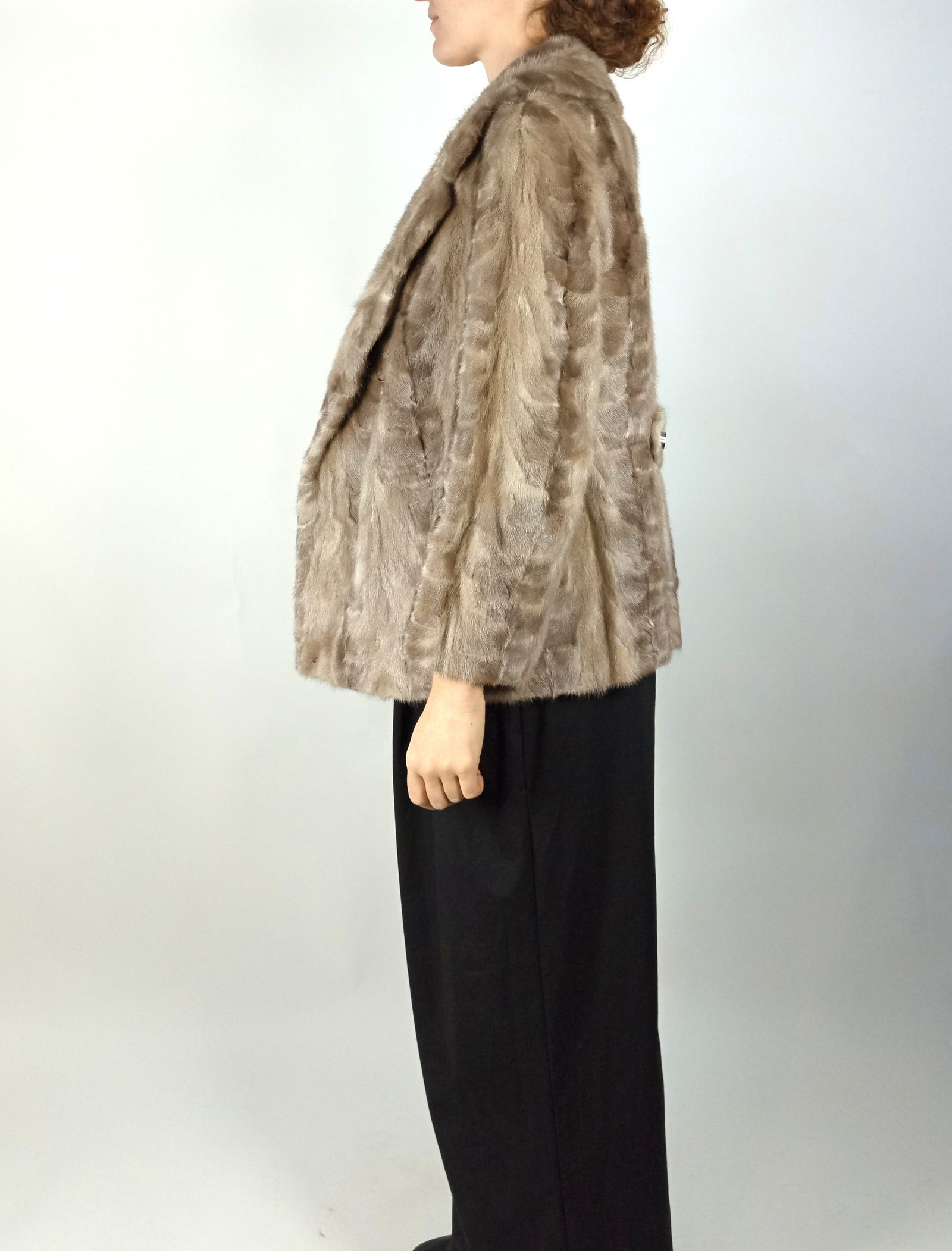 PLATINUM MINK FUR JACKET EU: L - US:18 - 5