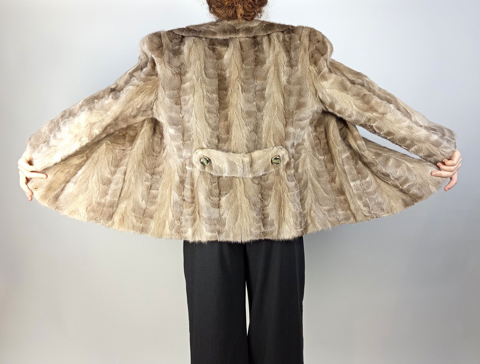 PLATINUM MINK FUR JACKET EU: L - US:18 - 7