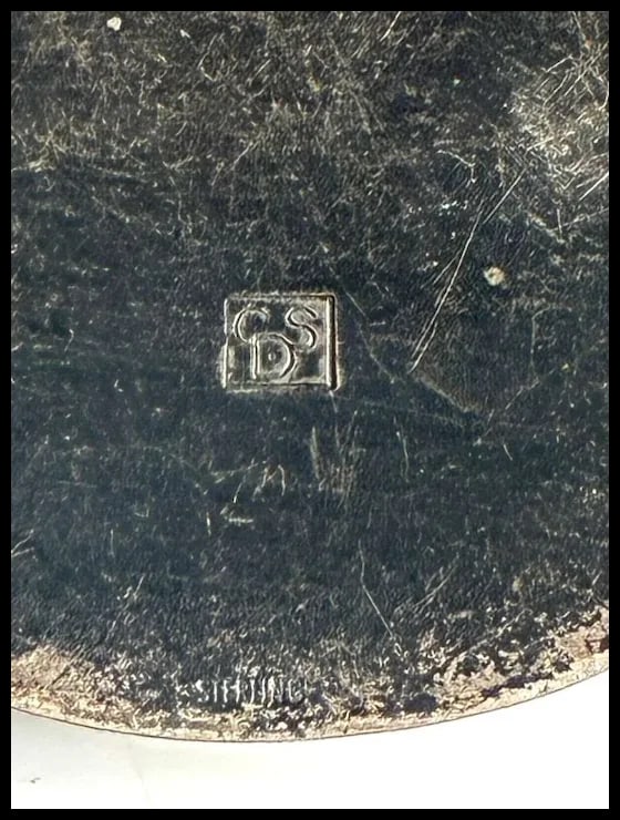 Vintage CDS Large Black Agate Sterling Silver Necklace - 5