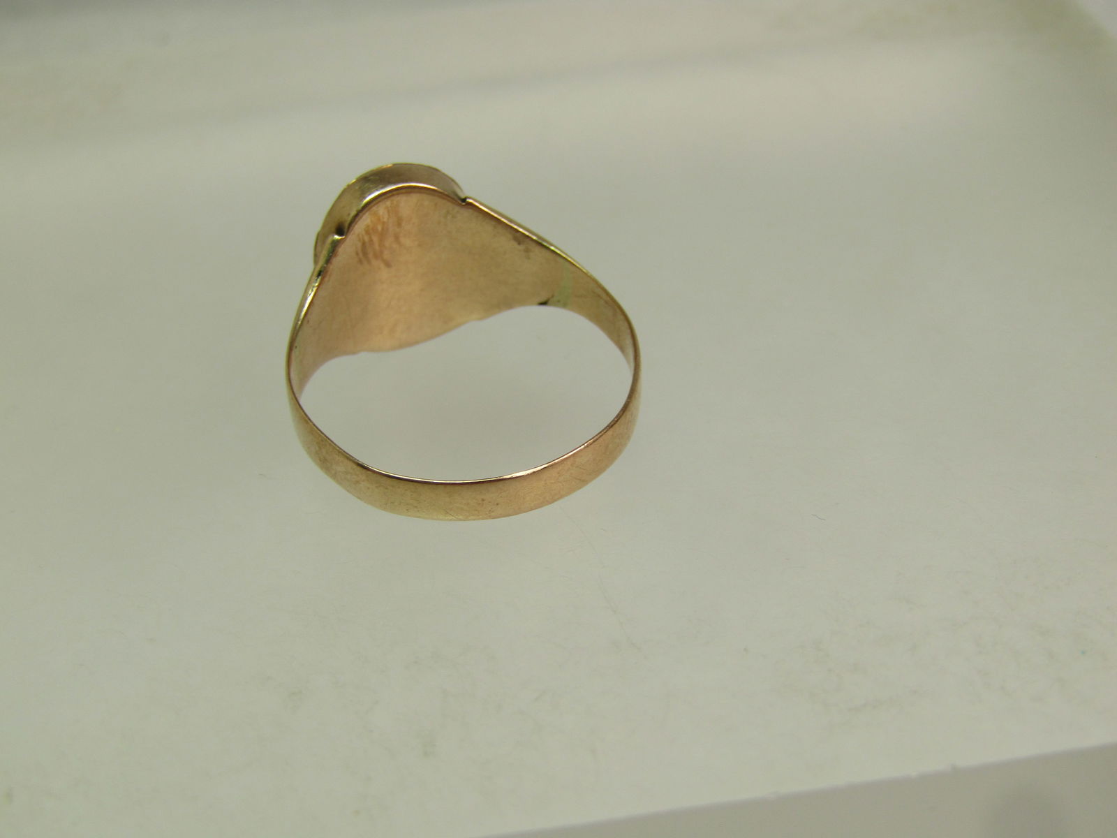 Vintage 10KT Black Quartz Ring, Sz. 9, Unisex, 1930's - 5