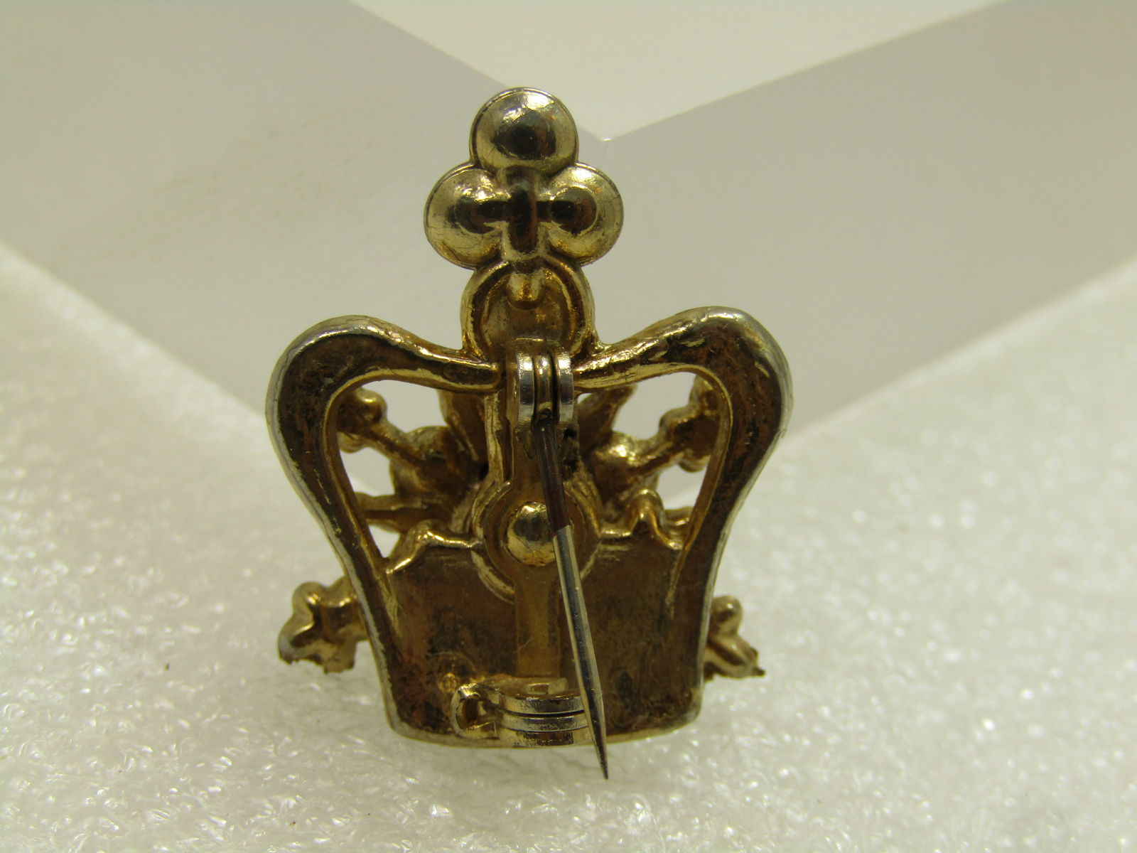 Vintage Rhinestone Crown Brooch, 1950's-1960's - 4