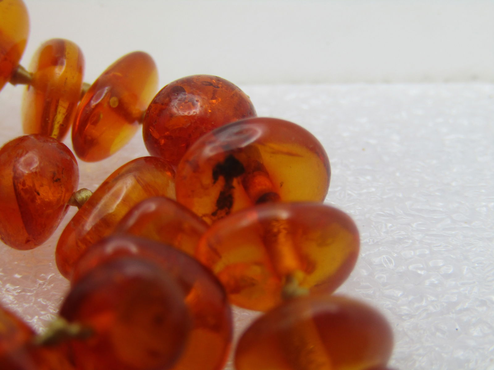 Vintage Honey to Light Cognac Baltic Amber Nugget Necklace, 28" - 6