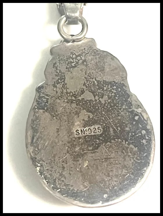 Navajo Sterling Silver and Black Onyx Necklace - 5