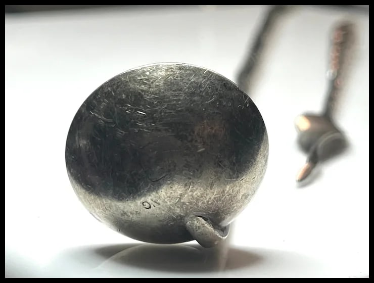 Vintage Sterling Silver Cocktail Mixer/Bar Spoon and Olive Pick - 5