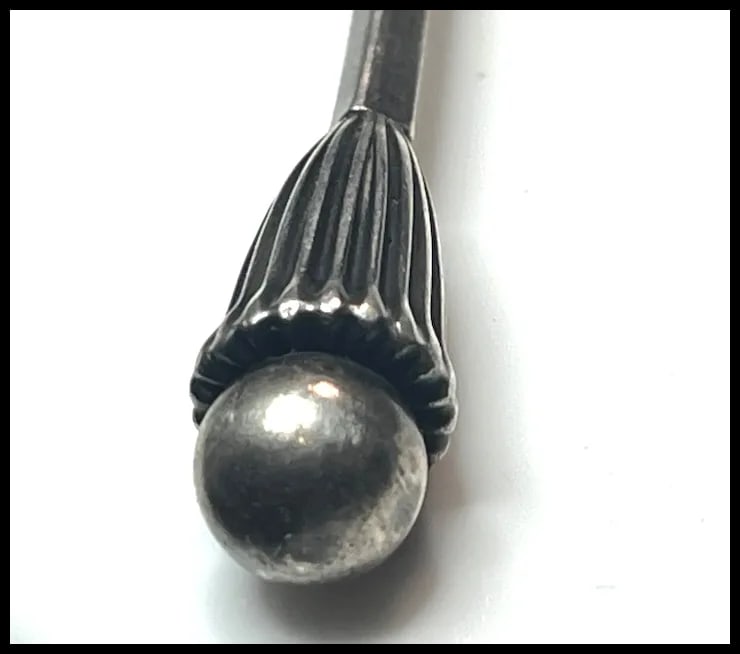 Vintage Sterling Silver Cocktail Mixer/Bar Spoon and Olive Pick - 7