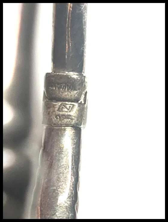 Estate Hallmarked Sterling Silver Knot Bracelet/ Cuff - 6