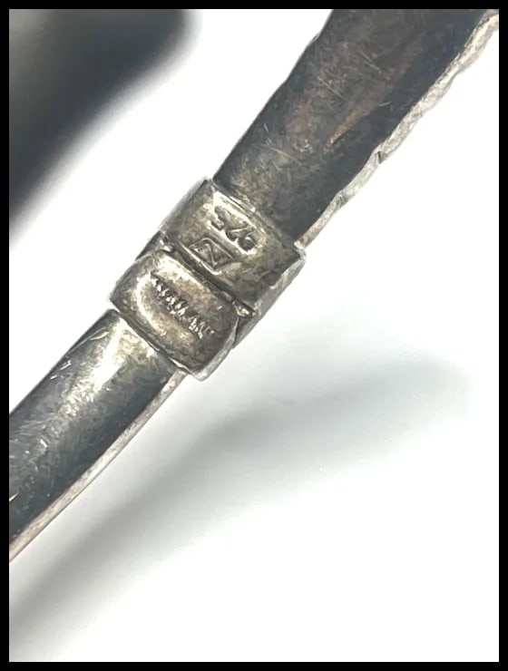 Estate Hallmarked Sterling Silver Knot Bracelet/ Cuff - 7