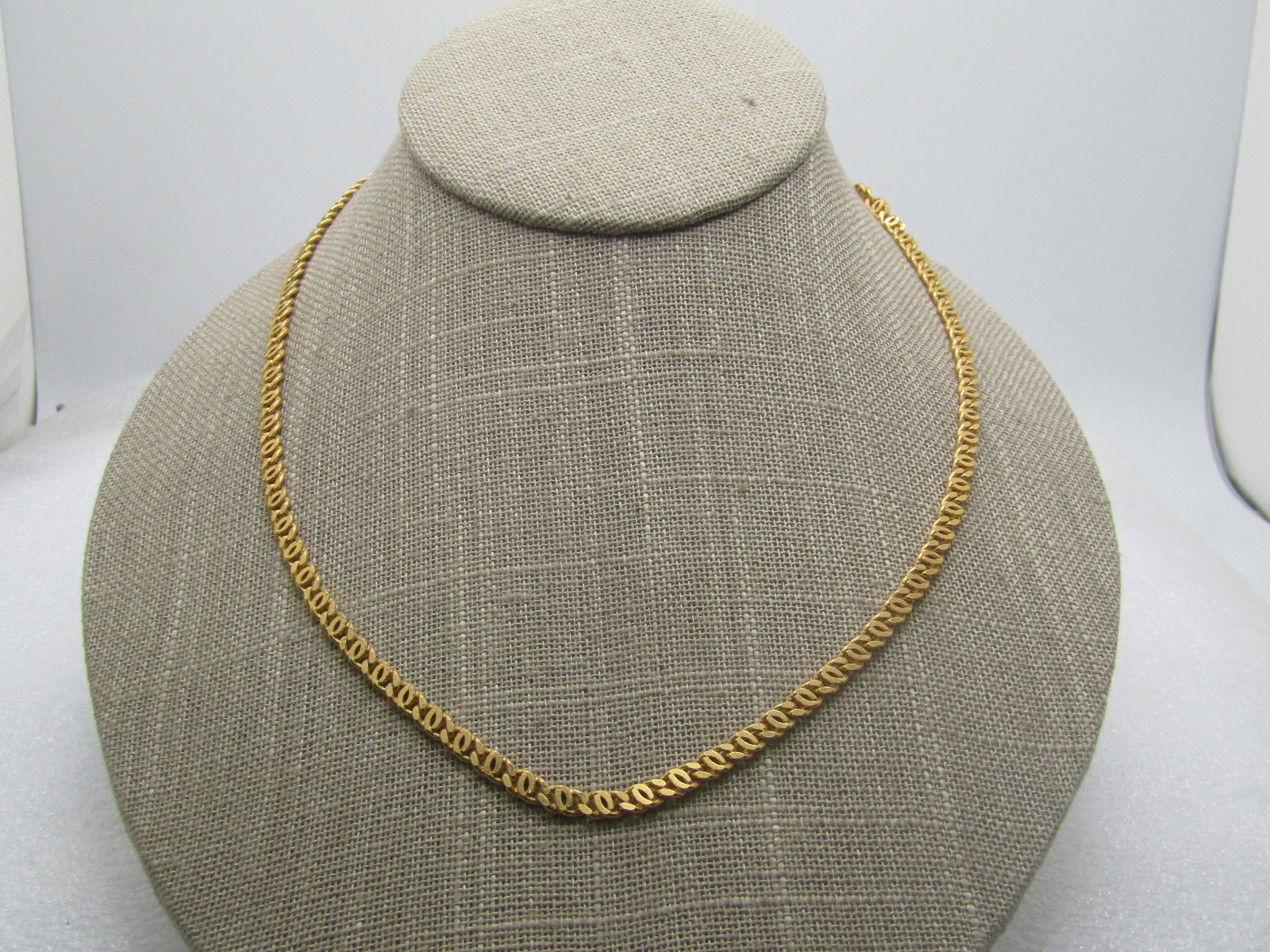 Vintage Gold over Sterling Necklace, 4mm, 18", Signed HCT, 1980's-1990's: Vintage Gold over Sterling Necklace, 4mm, 18", Signed HCT, 1980's-1990's. This is a heavily plated gold over sterling nekclcae that tests as sterling with an appx. weight of 16.77 gr. It has a
