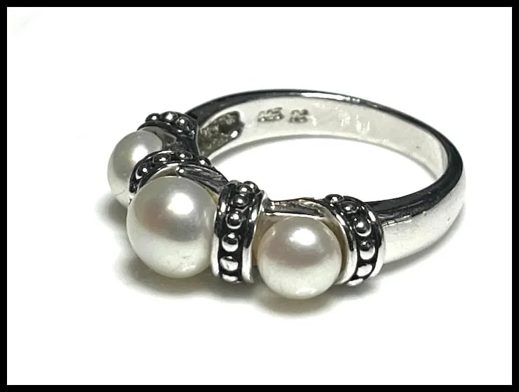 Honora Cultured Pearl Sterling Silver Ring - 3