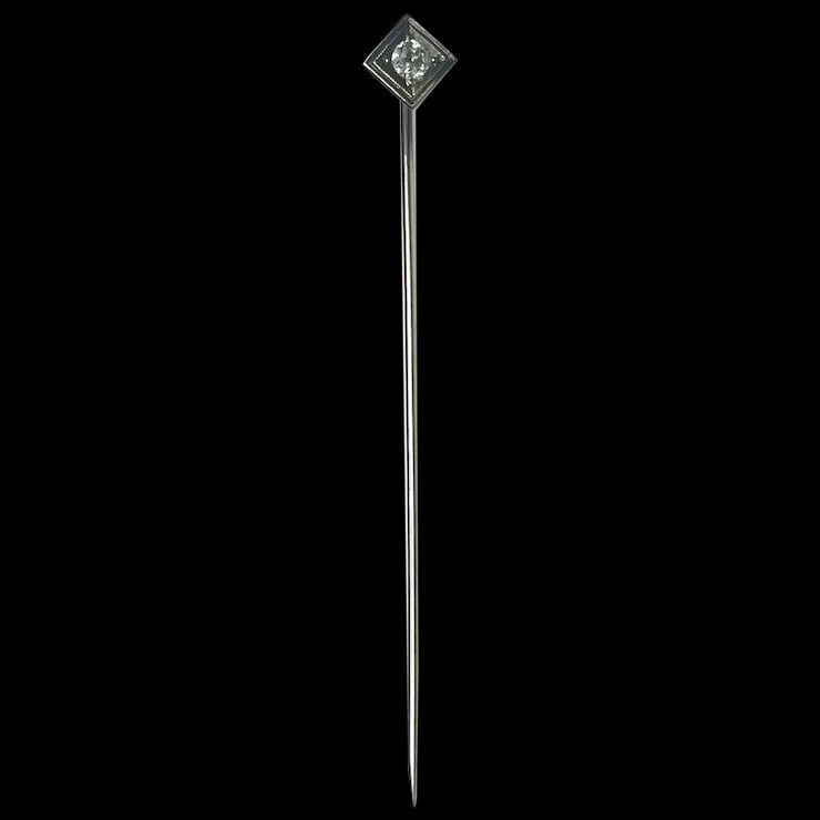 Art Deco 14k White Gold Diamond Stickpin (1 of 6)