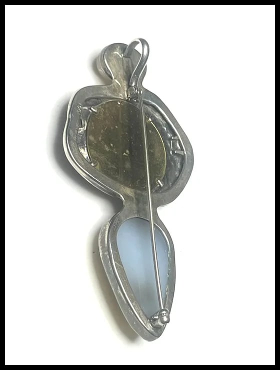 Estate Amy Kahn Russell Echo of the Dreamer 22k Gold in Crystal over Drasy and Sterling Silver - 5