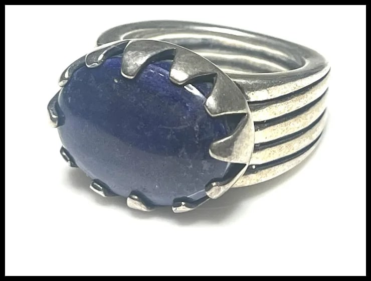 Estate Cody Sanderson and Carolyn Pollack Navajo Heavy Sterling Silver Ring - 2